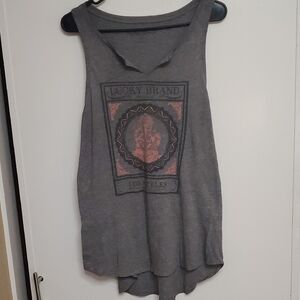 Lucky Brand Charcoal Graphic Tank Top